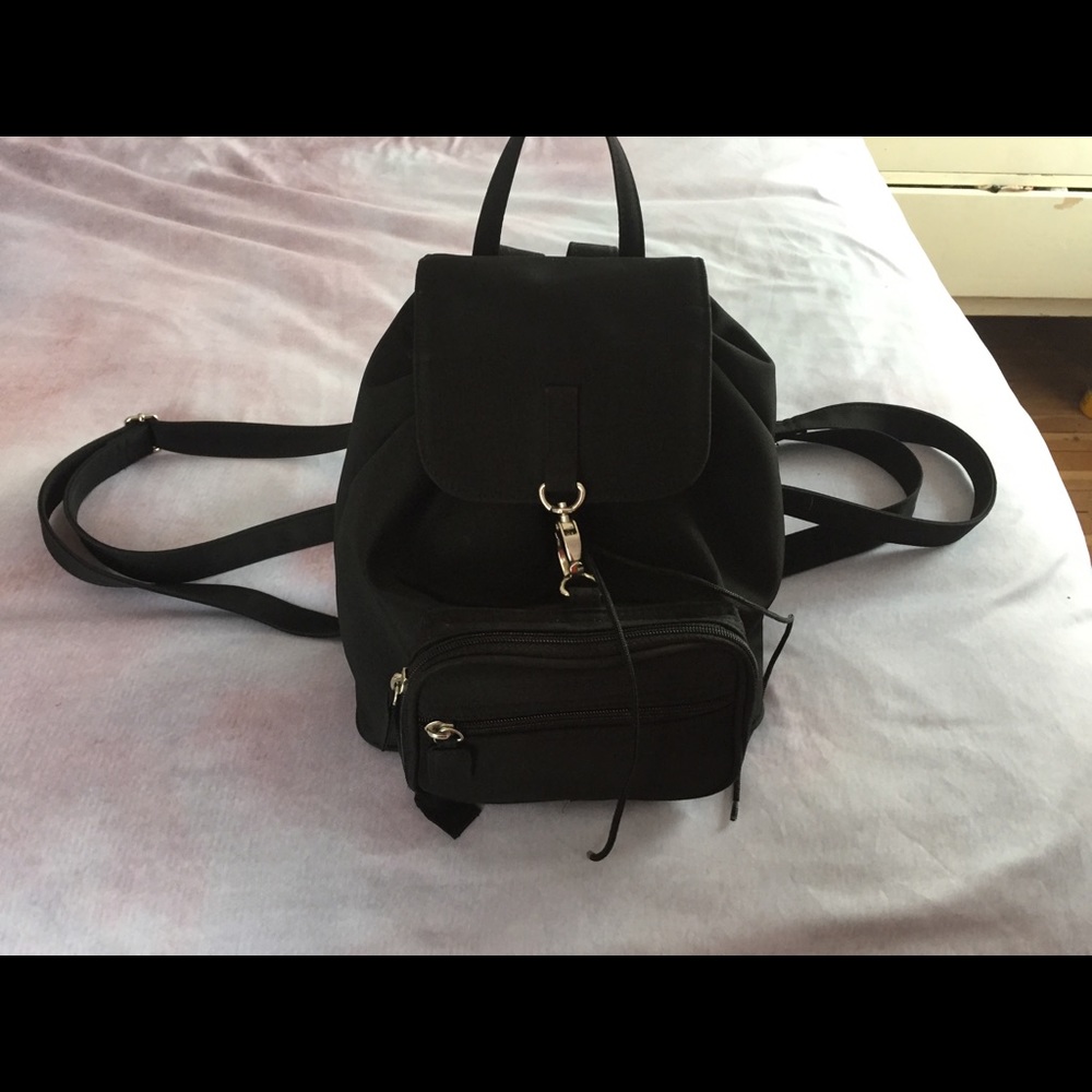 Small black “mini” backpack